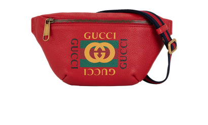 Belt Bag, &pound;395, Handbags, Red, Leather, Front view